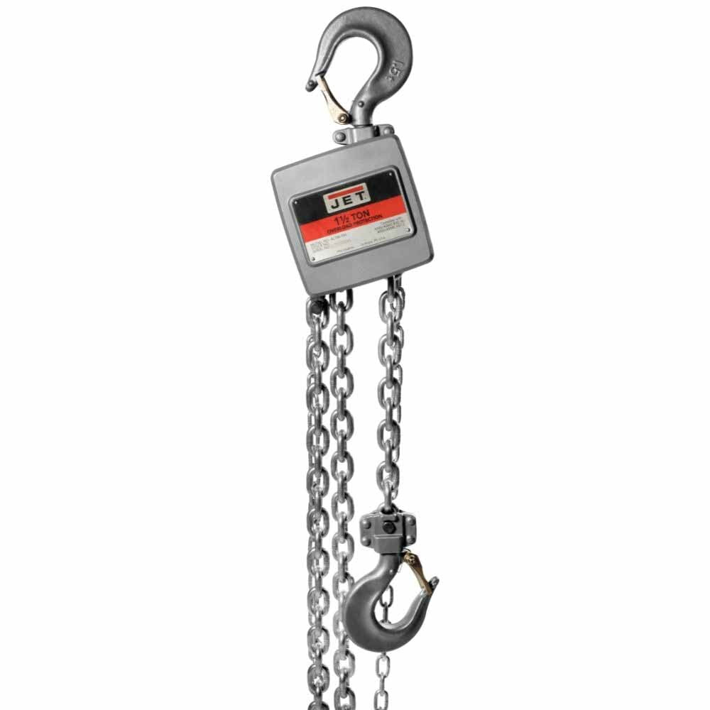 Jet JT9-133123 AL100-150-20 1-1/2 Ton Hand Chain Hoist with 20' of Lift