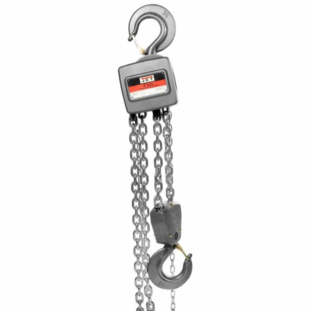 Jet JT9-133510 AL100-500-10 5 Ton Hand Chain Hoist with 10' of Lift