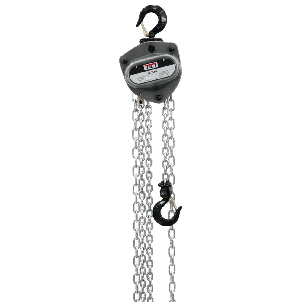 Jet JT9-205130 L-100-50WO-30 1/2-Ton Hand Chain Hoist 30' Lift, Overload Protection