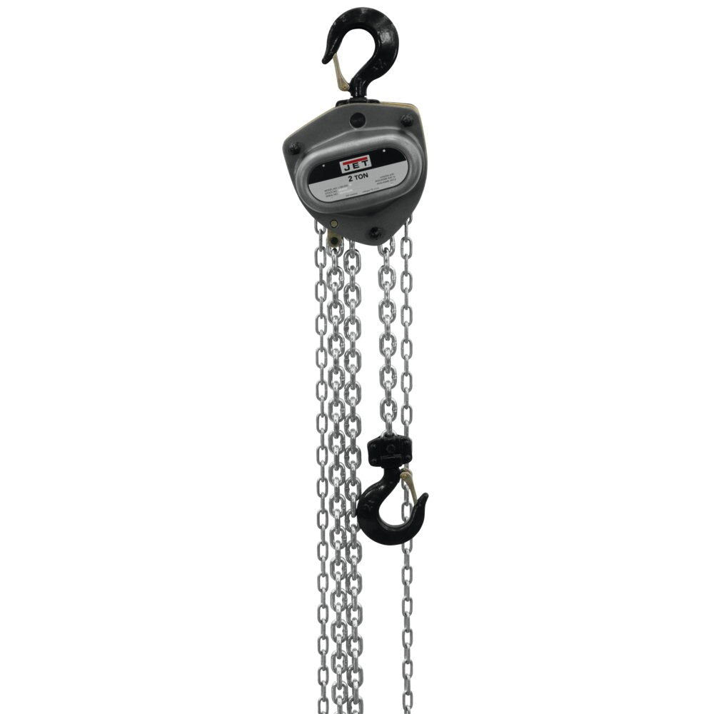 Jet JT9-206130 L-100-200WO-30 2-Ton Hand Chain Hoist 30' Lift, Overload Protection