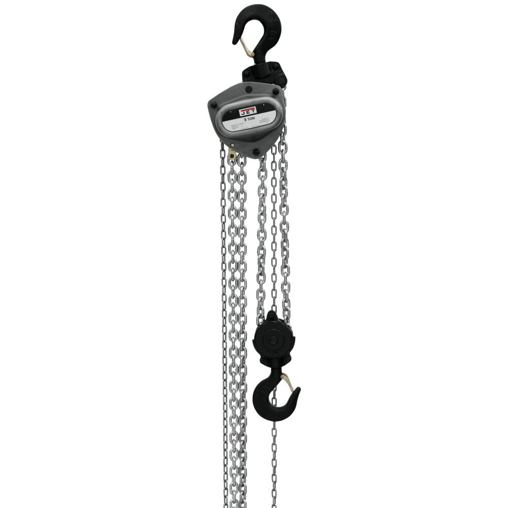 Jet JT9-208130 L-100-500WO-30 5-Ton Hand Chain Hoist 30' Lift, Overload Protection