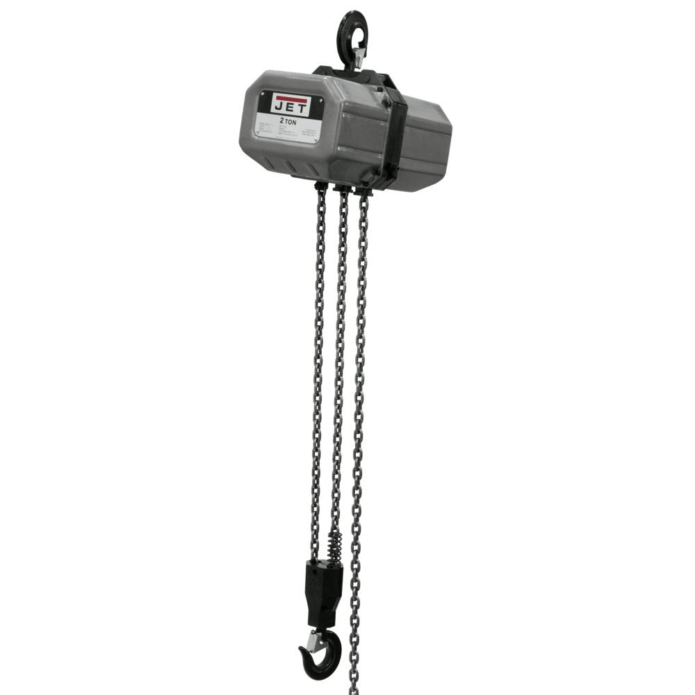 Jet JT9-211000 2SS-1C-10, 2-Ton Electric Chain Hoist 1-Phase 10' Lift
