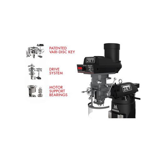 Jet Elite JT9-894138 ETM-949 Mill with 3-Axis ACU-RITE 303 (Quill) DRO - 10