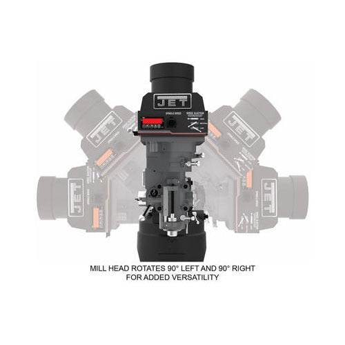 Jet Elite JT9-894157 ETM-949 Mill, 2-Axis Newall DP700 DRO/X, Y, Z-Axis JET Powerfeed - 7