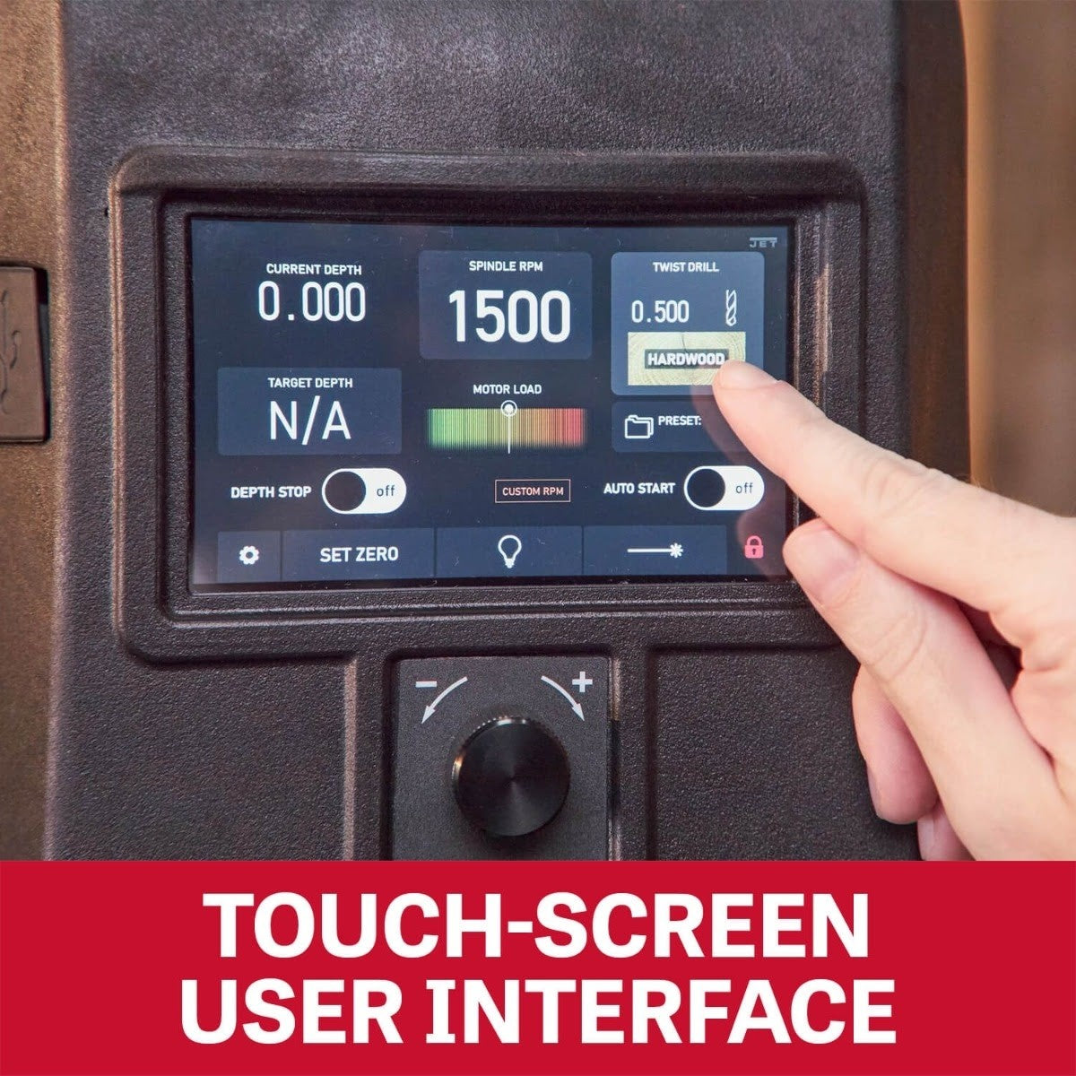 Jet JT1-2060 20 Inch Smart Drill Press with Touchscreen Control and 6 Inch Spindle Travel - 3