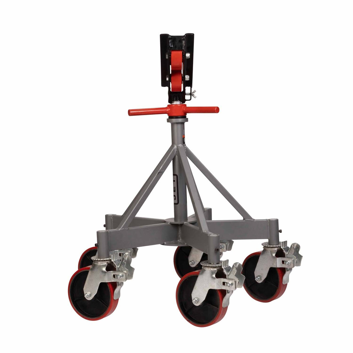 Jet JT1-2405 5 Leg Pipe Jack Stand w/Casters & Steel Rollers - 2