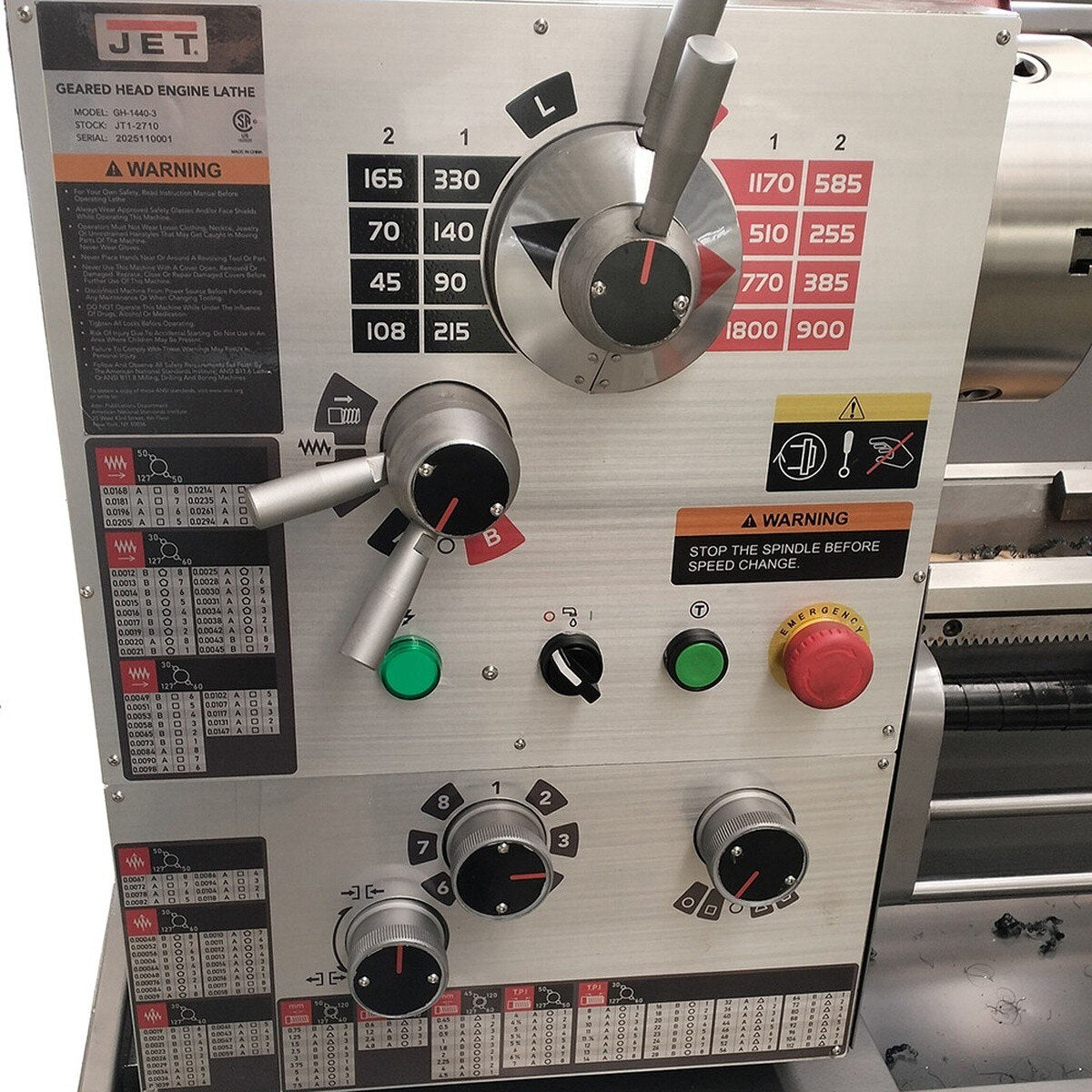 Jet JT1-3269 14x40 Geared Head Engine Lathe with Newall NMS800 DRO - 5