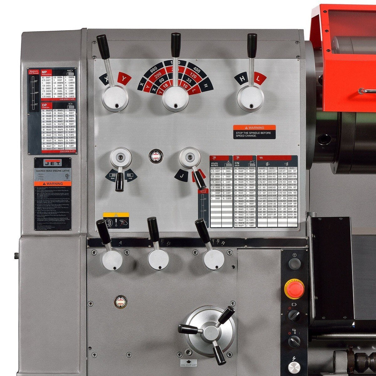 Jet JT1-3317 26" x 80" Large Spindle Bore Gear Head Lathe with Acu-Rite 203 DRO - 4