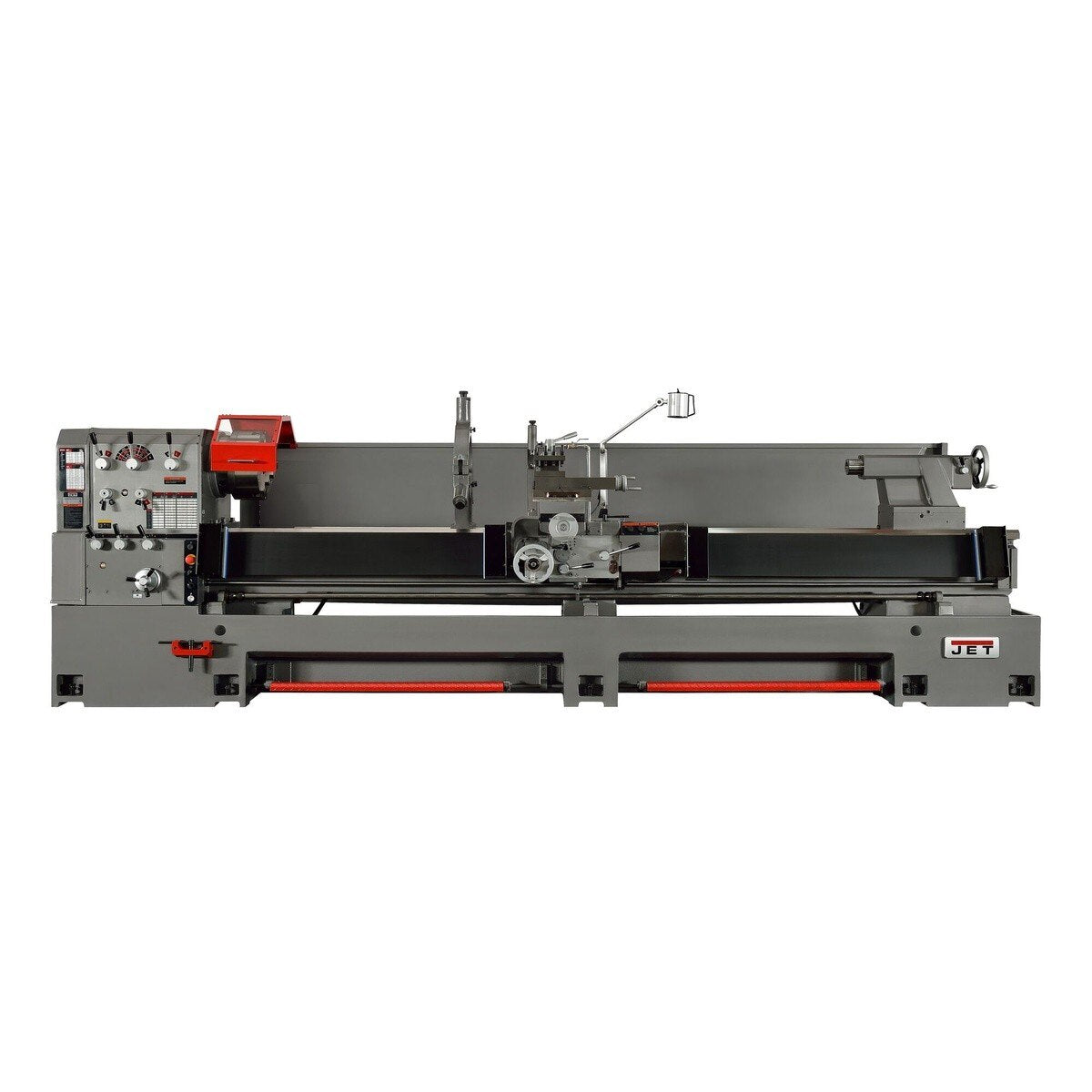 Jet JT1-3321 26 x 130 Large Spindle Bore Gear Head Lathe with Newall NMS800 and Taper Attachment Kit
