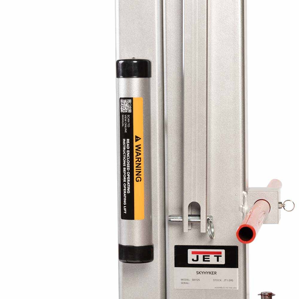 Jet JT1-595 SKY25 SkyHyker Jobsite Material Lift - 25' Max Height - 2000 lb Lifting Capacity - 17