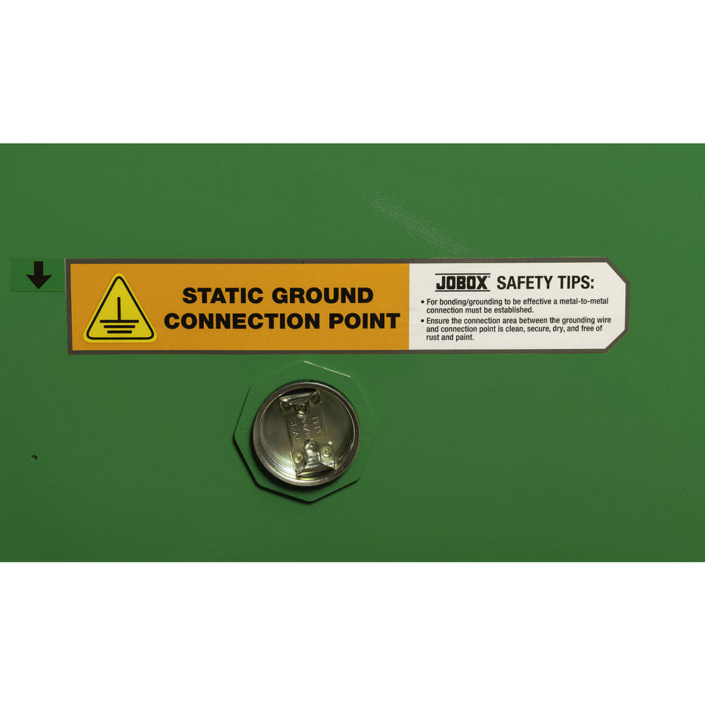Crescent Jobox 1-750620 12 Gallon Pesticide Manual Close Safety Cabinet - Green - 5