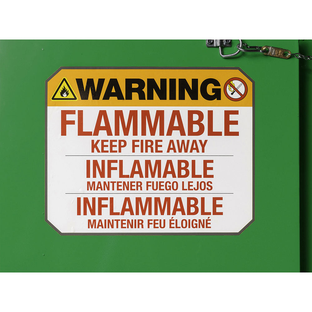 Crescent Jobox 1-750620 12 Gallon Pesticide Manual Close Safety Cabinet - Green - 6