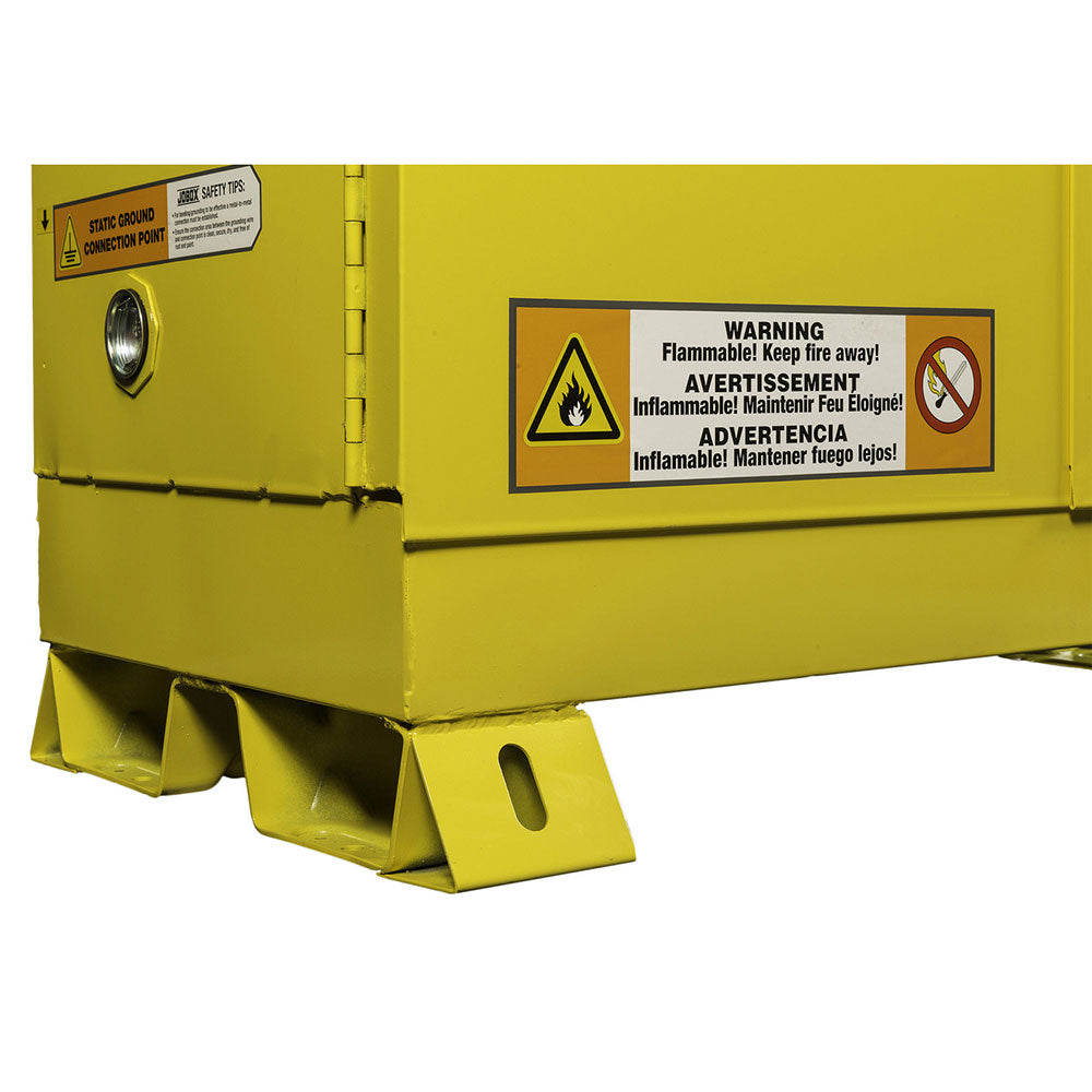 Crescent Jobox 1-759640 90 Gallon Flammable Manual Close Safety Cabinet - Yellow - 3