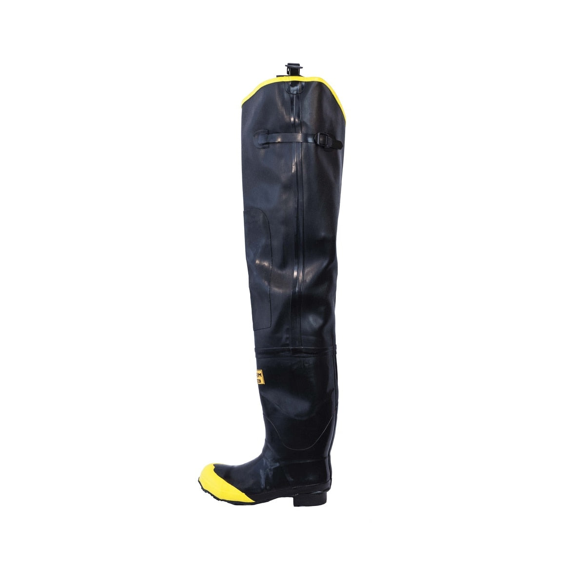 Johnson Wilshire HIP.STL-16 30" Black Rubber Steel Toe Hip Boots Size 16 - 2