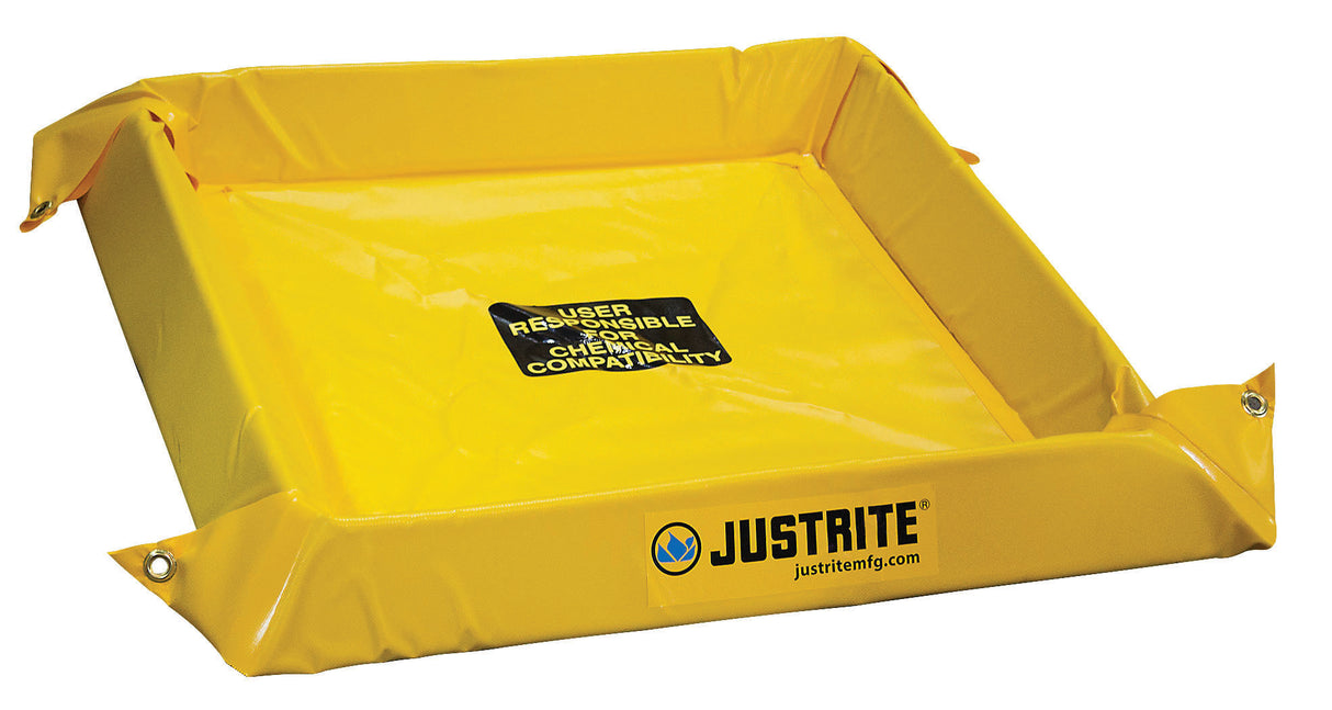 Justrite 28406 Maintenance Spill Berm, 4in wall, 4' x 4', 40 Gal.