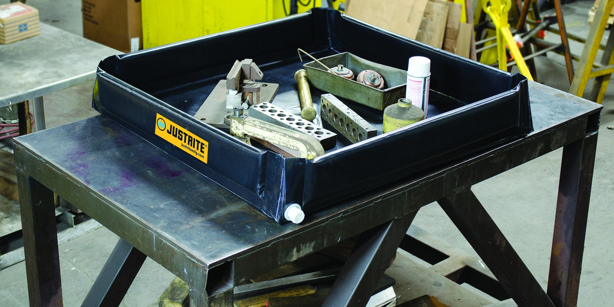 Justrite 28448 Mini-Berm Flex Tray, 5'x6' - 2