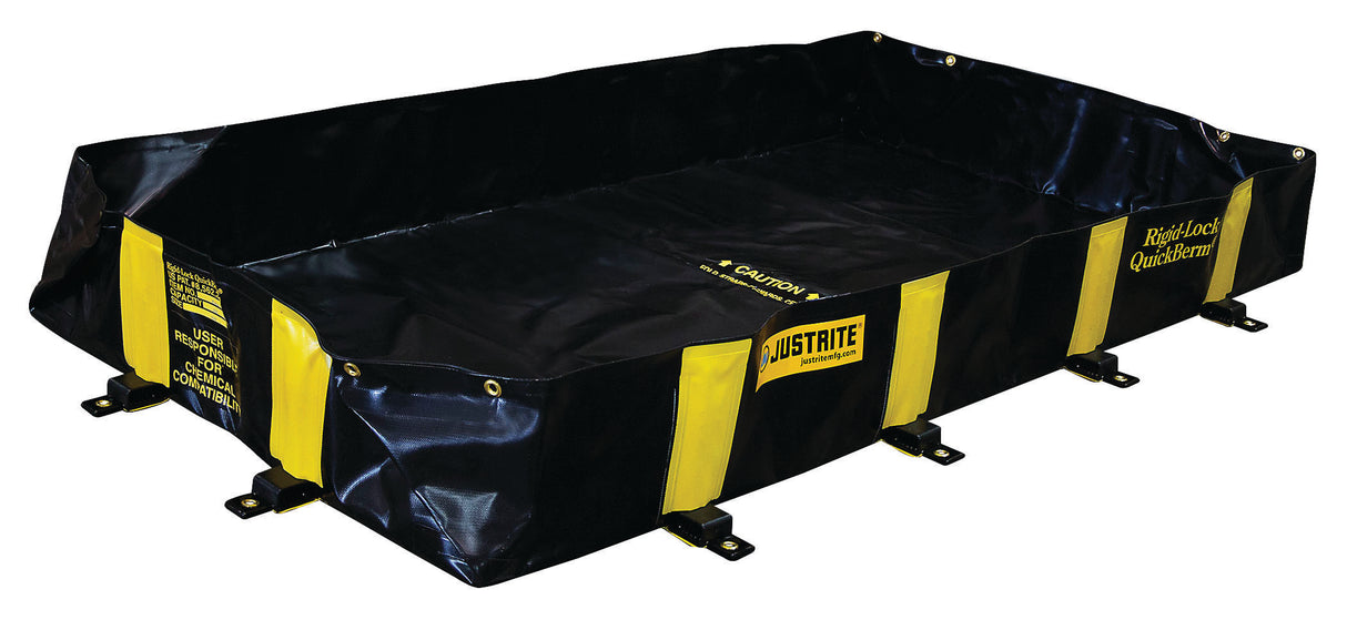 Justrite 28516 Rigid-Lock Quickberm 6' x 8', 355 Gal.