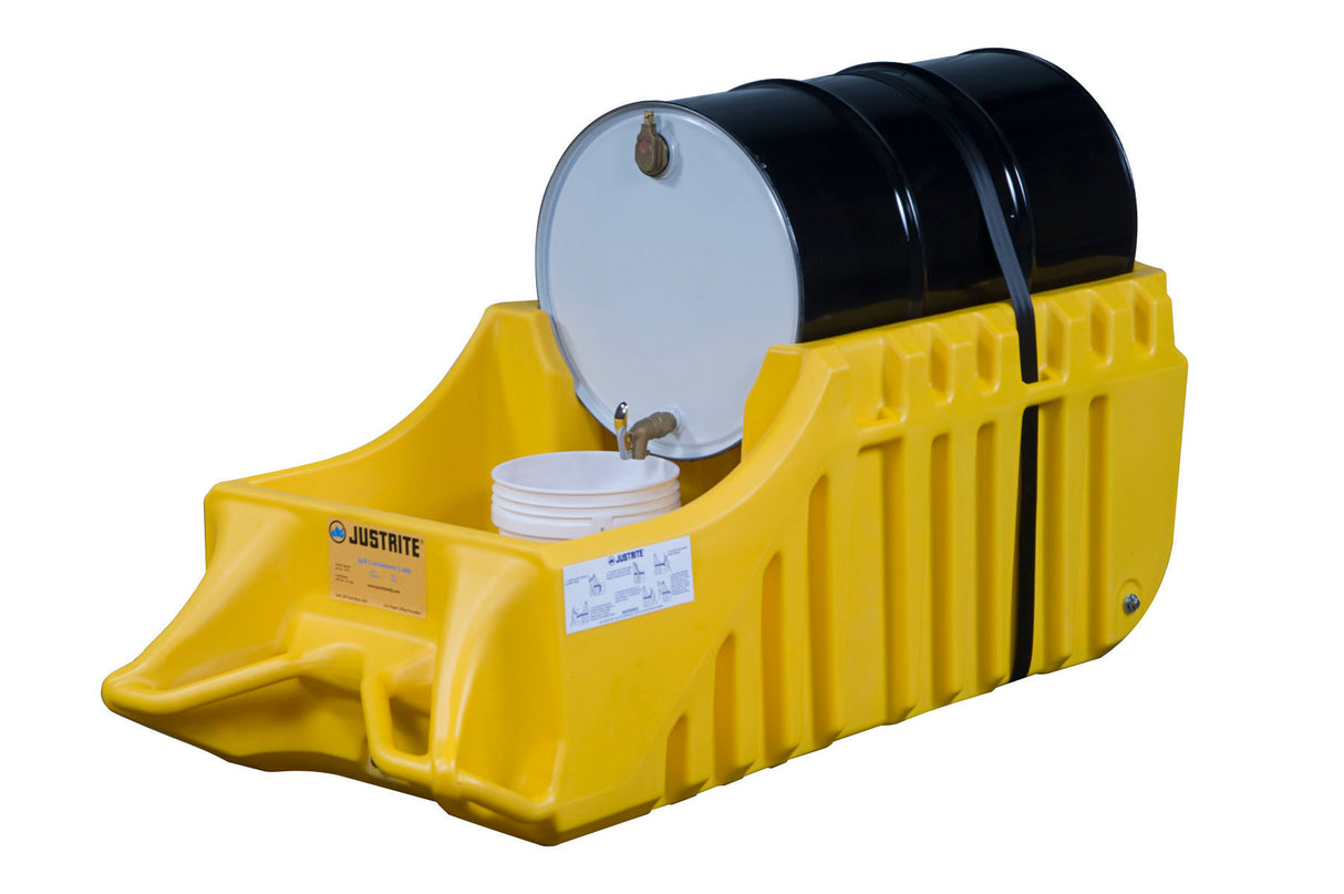 Justrite 28664 Indoor/Outdoor Spill Containment Caddy - Yellow