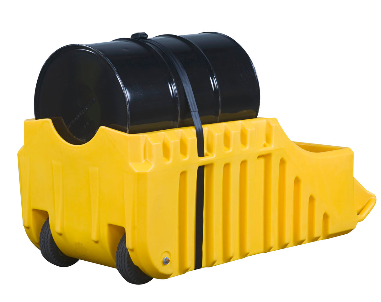 Justrite 28664 Indoor/Outdoor Spill Containment Caddy - Yellow - 2