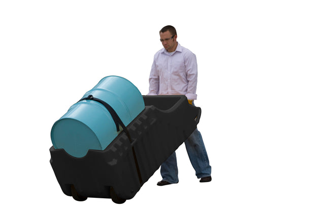 Justrite 28665 Indoor/Outdoor Spill Containment Caddy - Black