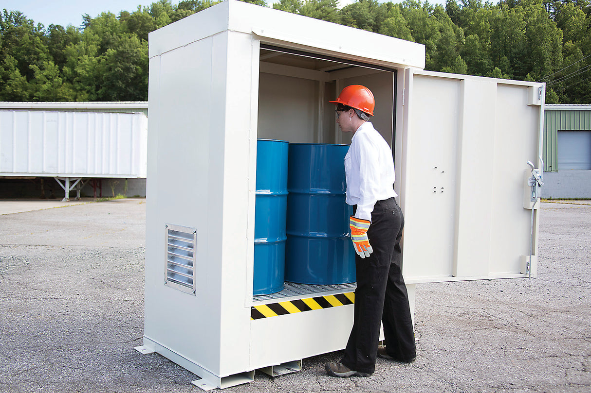 Justrite 911020 2-Drum, Non-Combustible Outdoor Safety Locker - 2