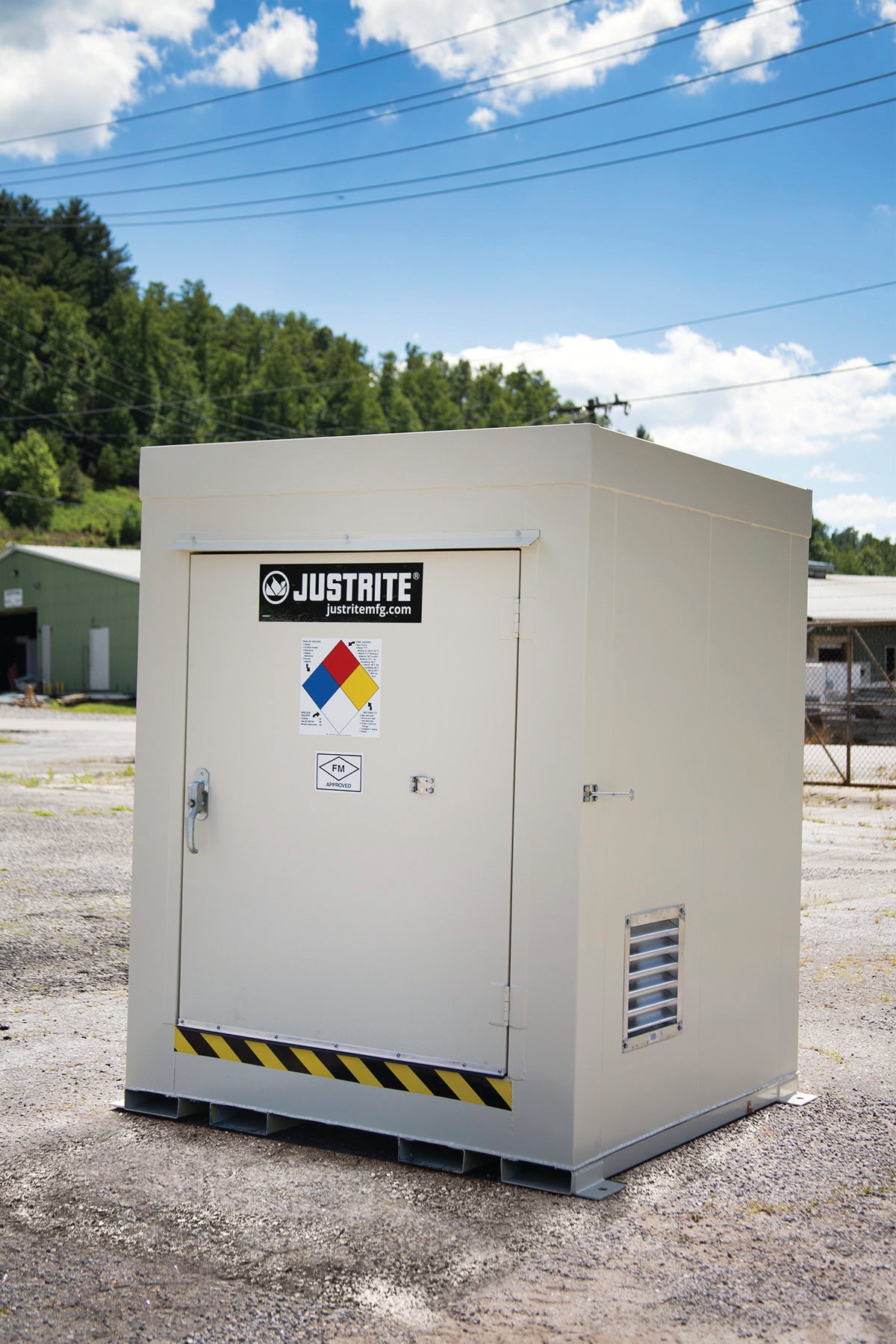 Justrite 911040 4-Drum, Non-Combustible Outdoor Safety Locker - 2