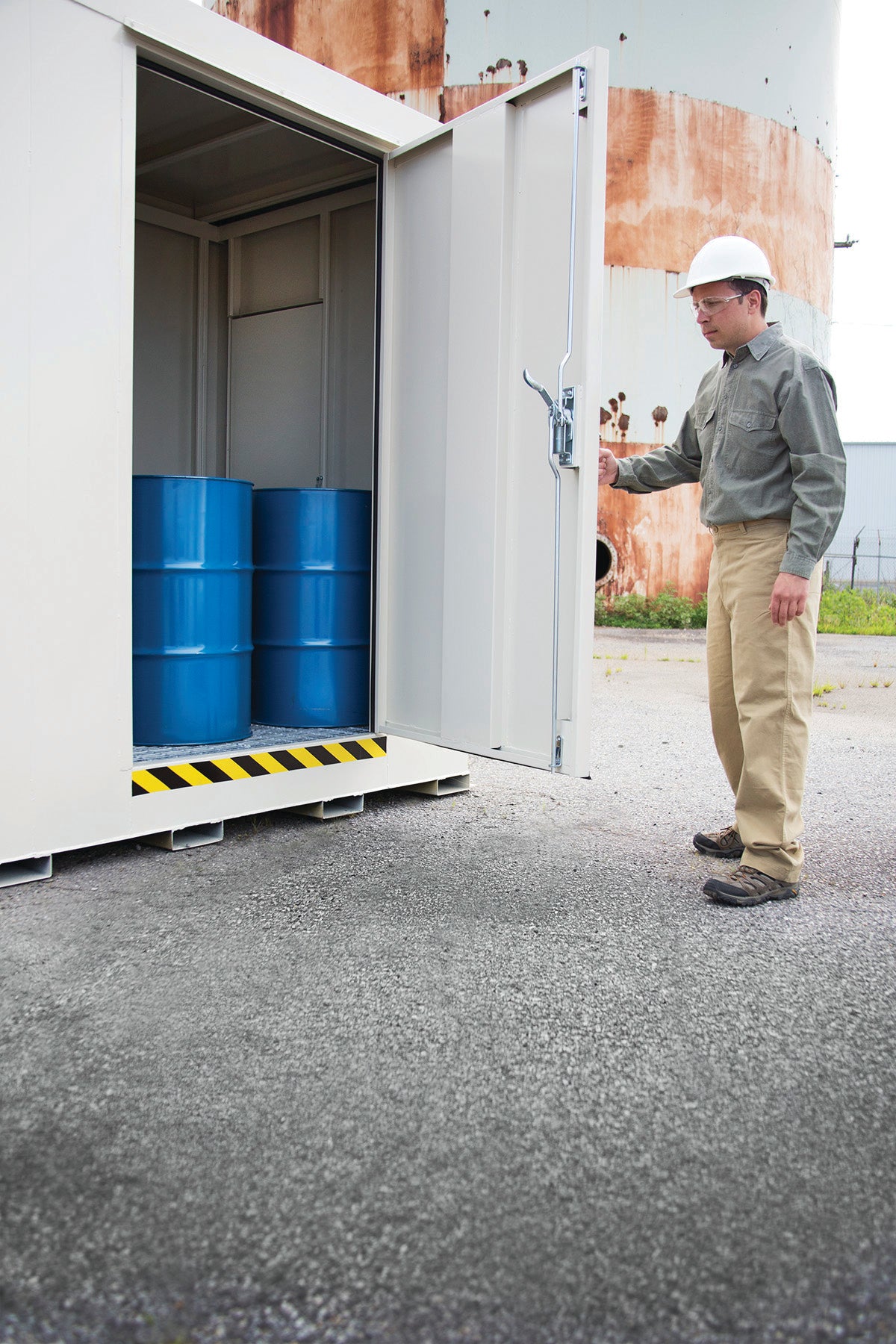 Justrite 911061 6-Drum, Non-Combust Safety Locker w/ Explosion Relief Panels - 5