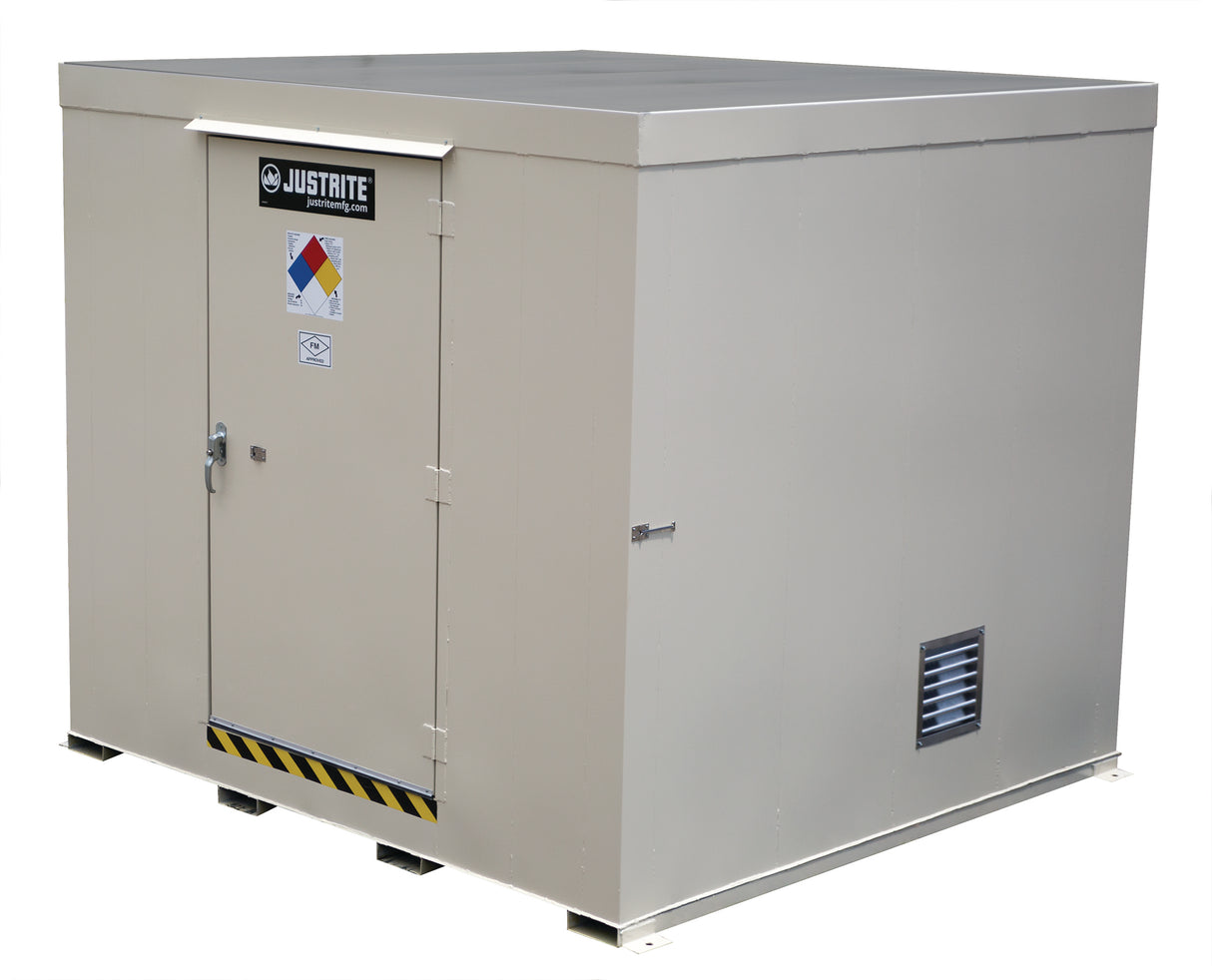 Justrite 911160 16-Drum, Non-Combustible Outdoor Safety Locker - 2