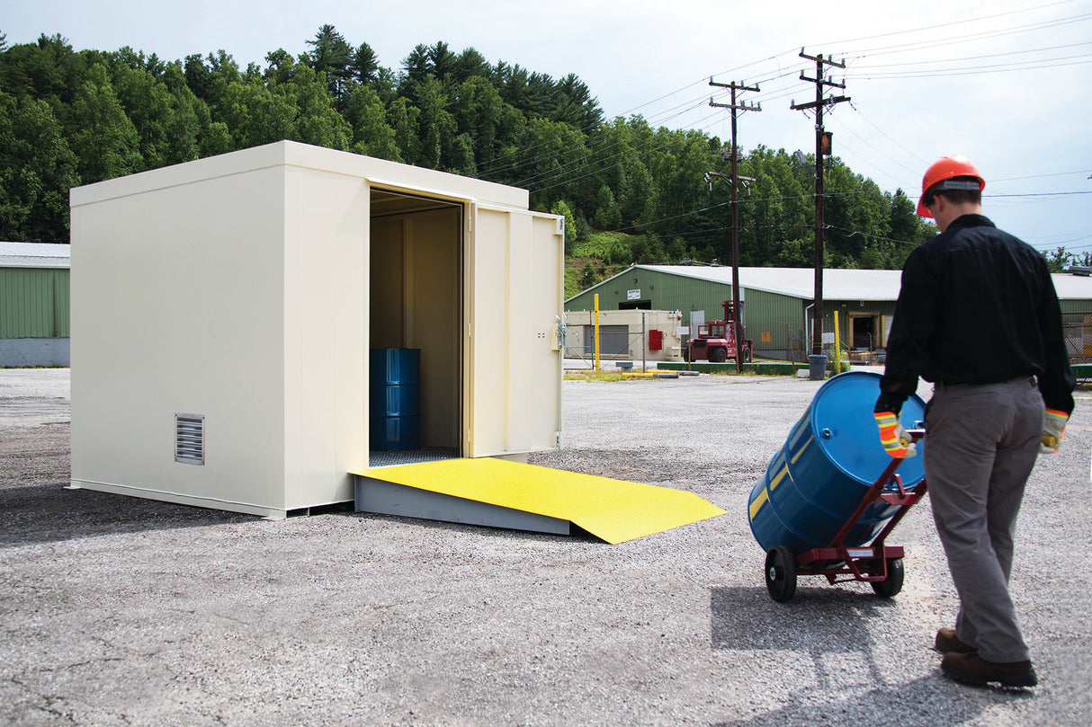 Justrite 911160 16-Drum, Non-Combustible Outdoor Safety Locker - 4