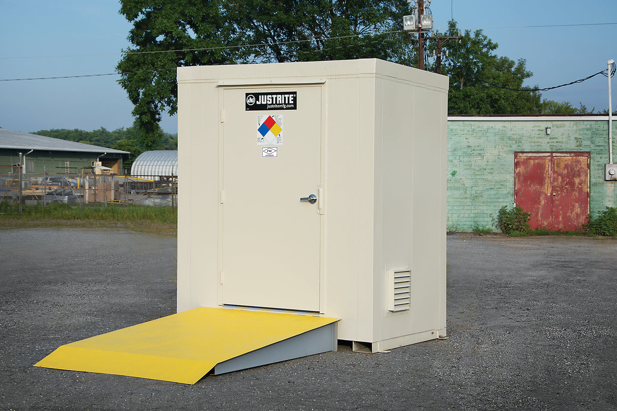 Justrite 912060 6-Drum, 2 Hour Fire-Rated Outdoor Safety Locker - 2