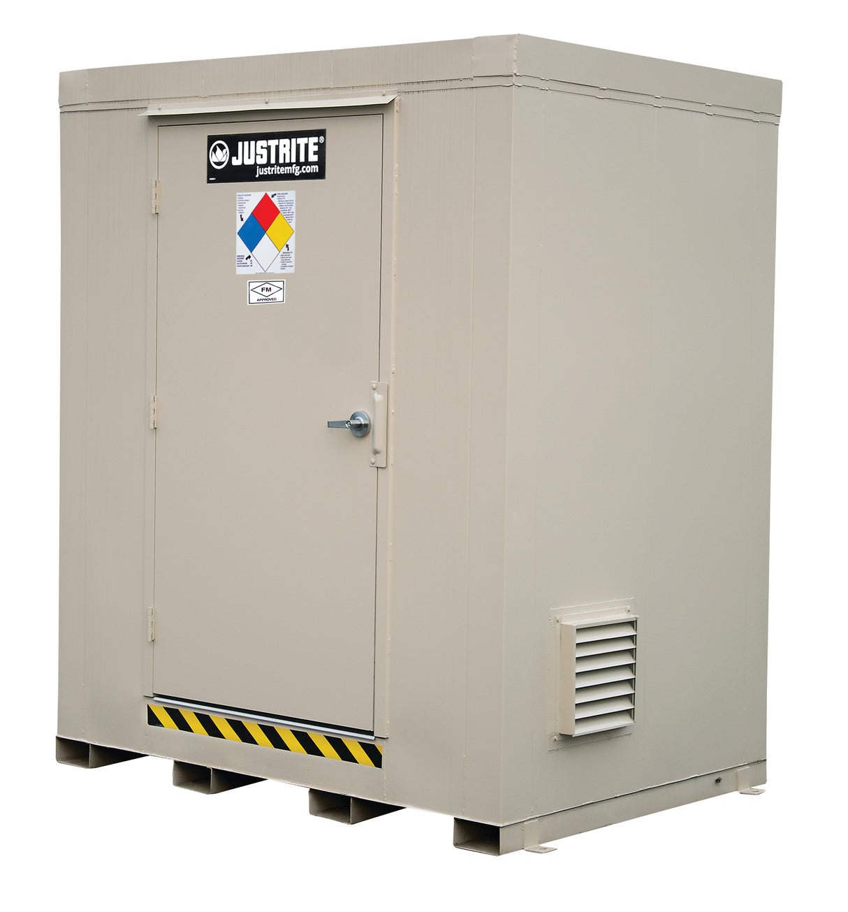 Justrite 913060 6-Drum, 4 Hour Fire-Rated Outdoor Safety Locker