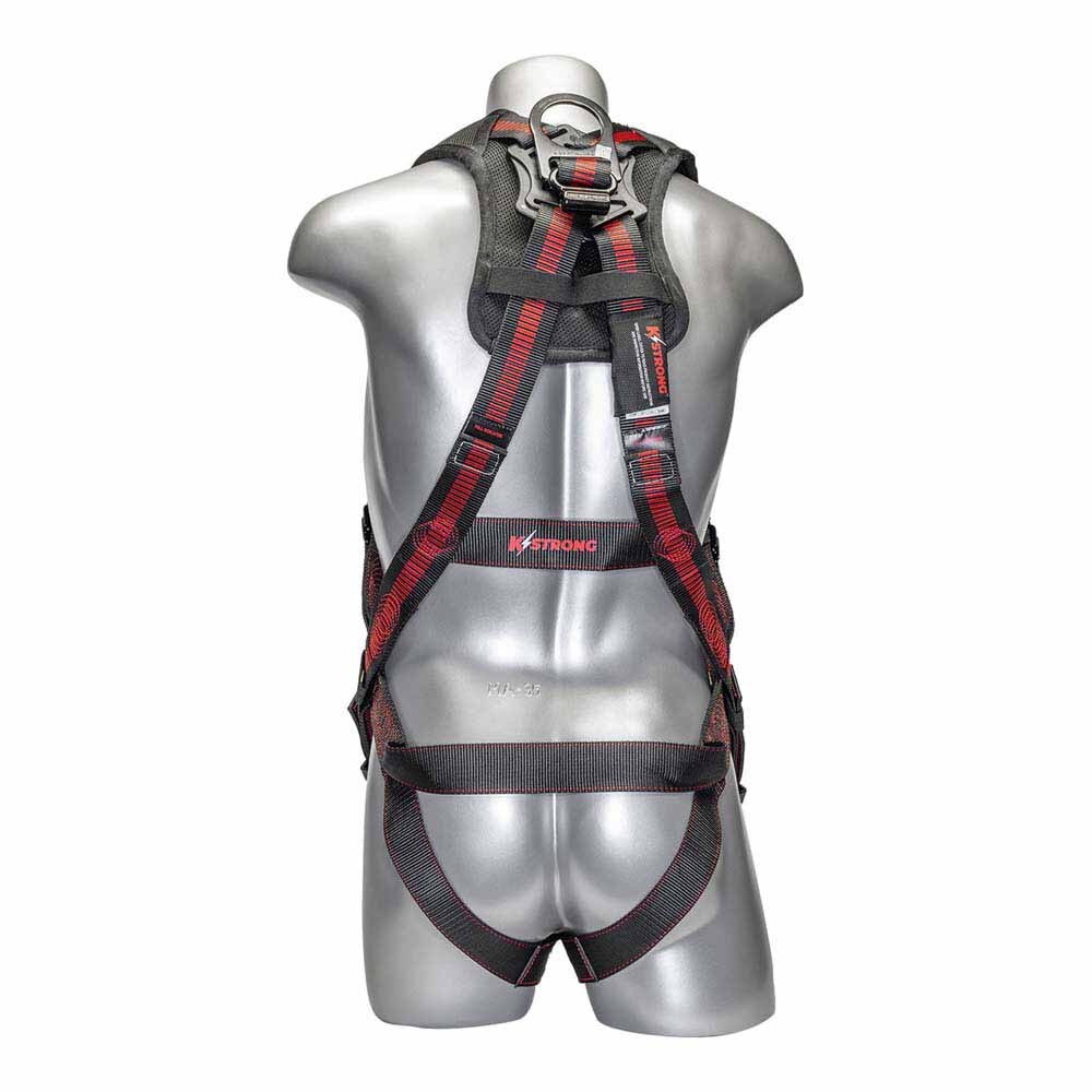 KStrong UFH15201GQ(M-L) Elite+ 5-Point Full Body Harness, Dorsal D-Ring, ANSI - 3