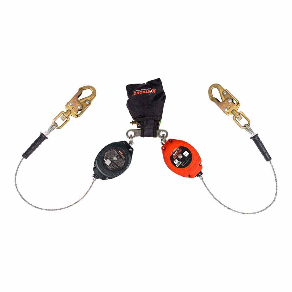 KStrong UFS310206LD Dual 8.5 ft Cable SRL with Swivel Snap Hooks for Leading Edge