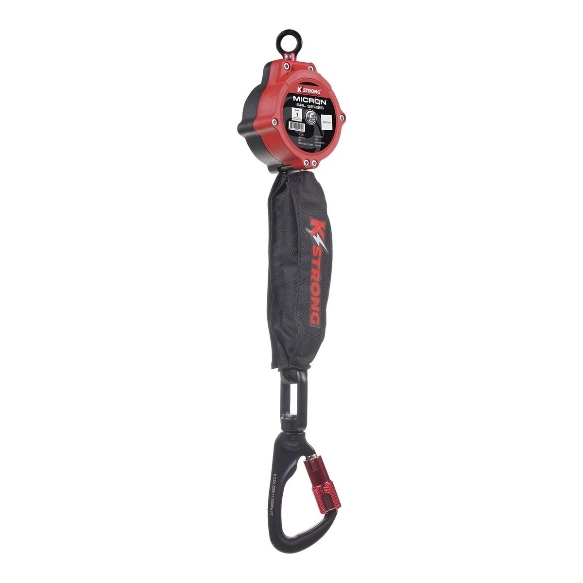 KStrong UFS351102 6 ft. Micron SRL with Aluminum Swivel Carabiner, Installation Carabiner Included
