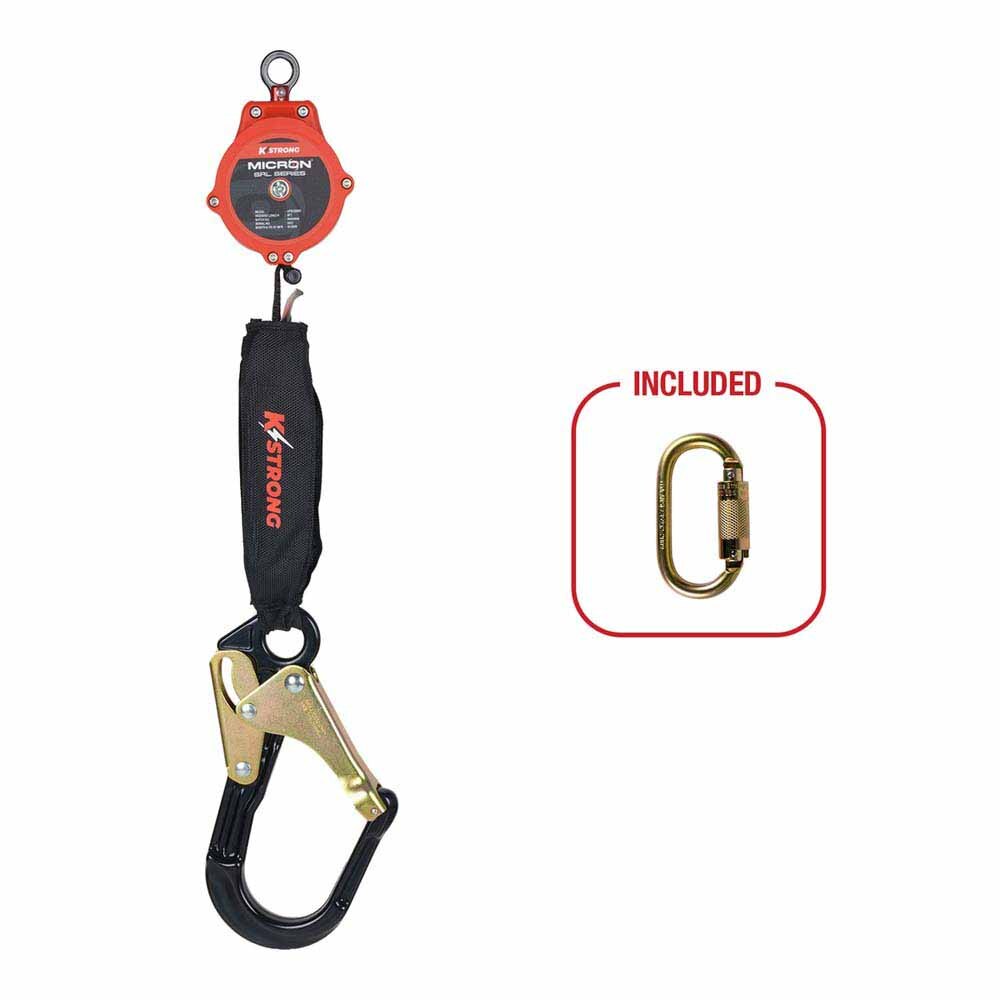 KStrong UFS356002 6 ft. Micron SRL with Rebar Hook & Carabiner, Fall Protection - 2