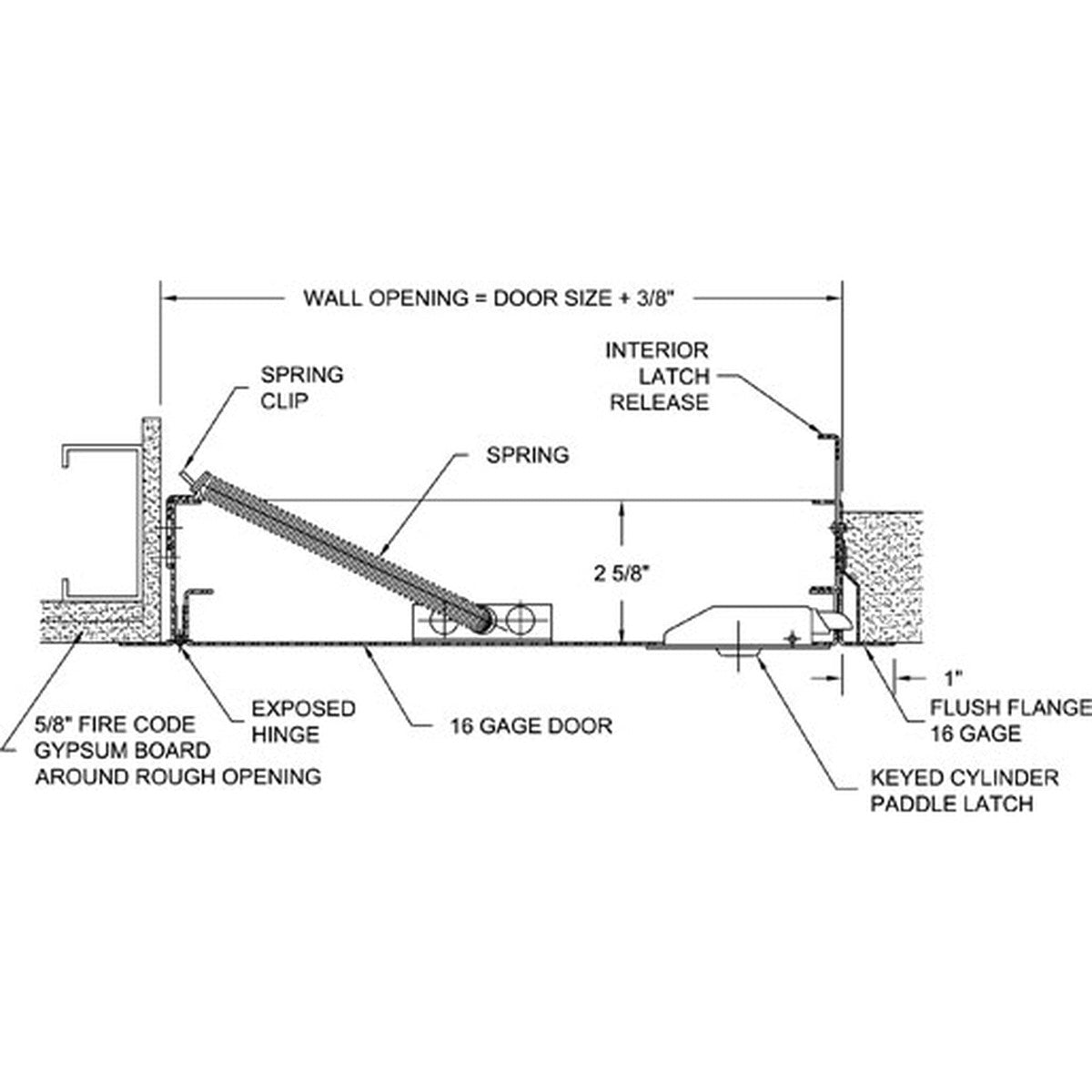 Karp 20FR 20" x 20" Fire Rated Access Door for Walls - 2