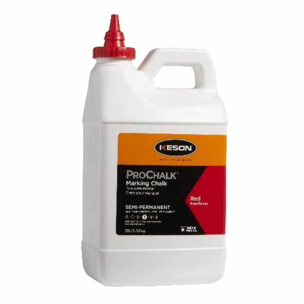 Keson 103R Semi-Permanent Red Marking Chalk, Level 3 (3 lb)