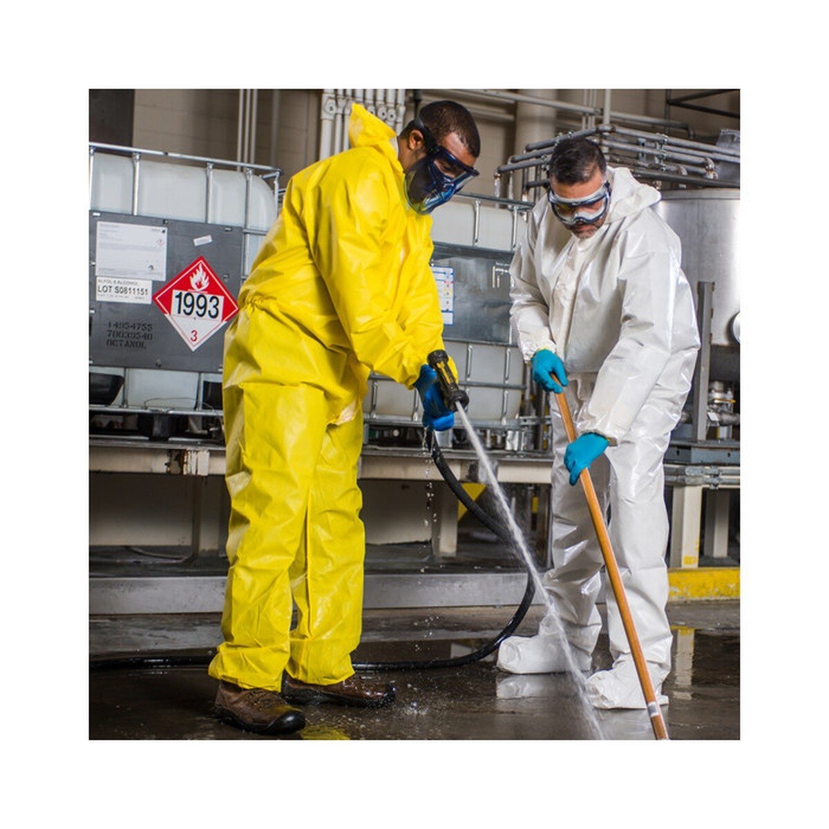 Kimberly Clark 09814KC2 A70 Chemical Splash Protection Coverall with Hood Yellow XL - 5