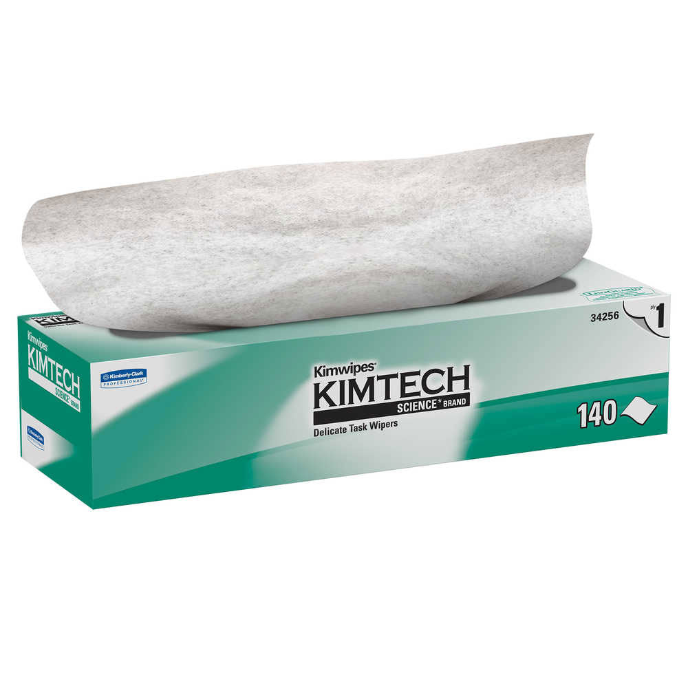 Kimberly Clark 34256 Kimwipes 14.7" x 16.6" Wipes Delicate Task 1-ply Low-lint