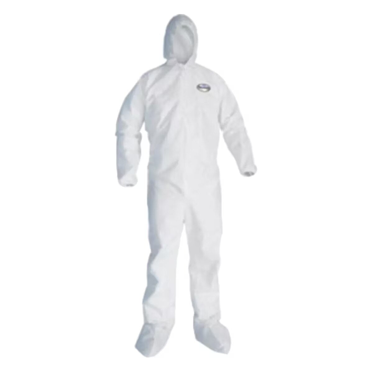 Kimberly Clark 49124 KleenGuard A20 Hooded Disposable Coverall XL White Zipper with Boots
