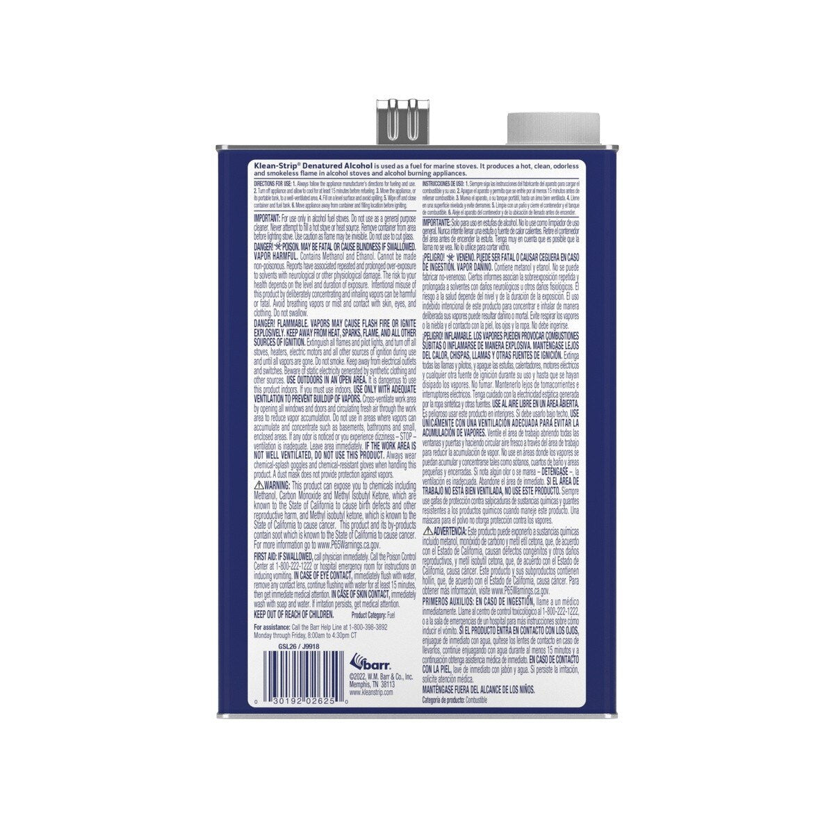 Klean-Strip QSL26 Denatured Alcohol Fuel and Cleaner 32 fl oz (1 Quart) - 2