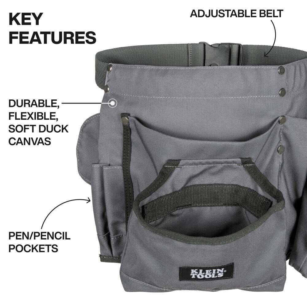 Klein 21024 8-Pocket Tool Apron for Tool Carrying - 2