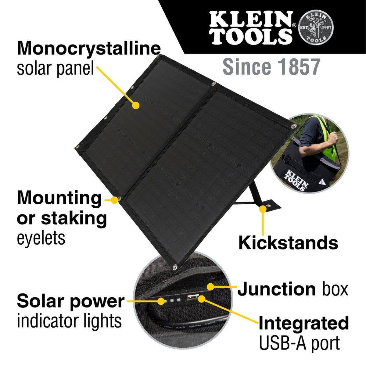 Klein 29250 60W Portable Solar Panel - 2