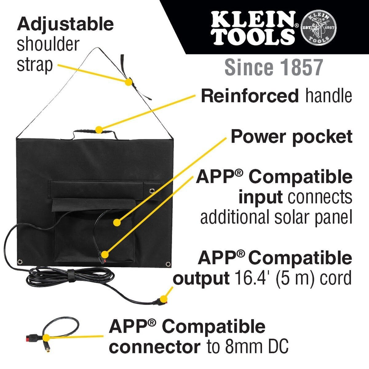 Klein 29250 60W Portable Solar Panel - 3