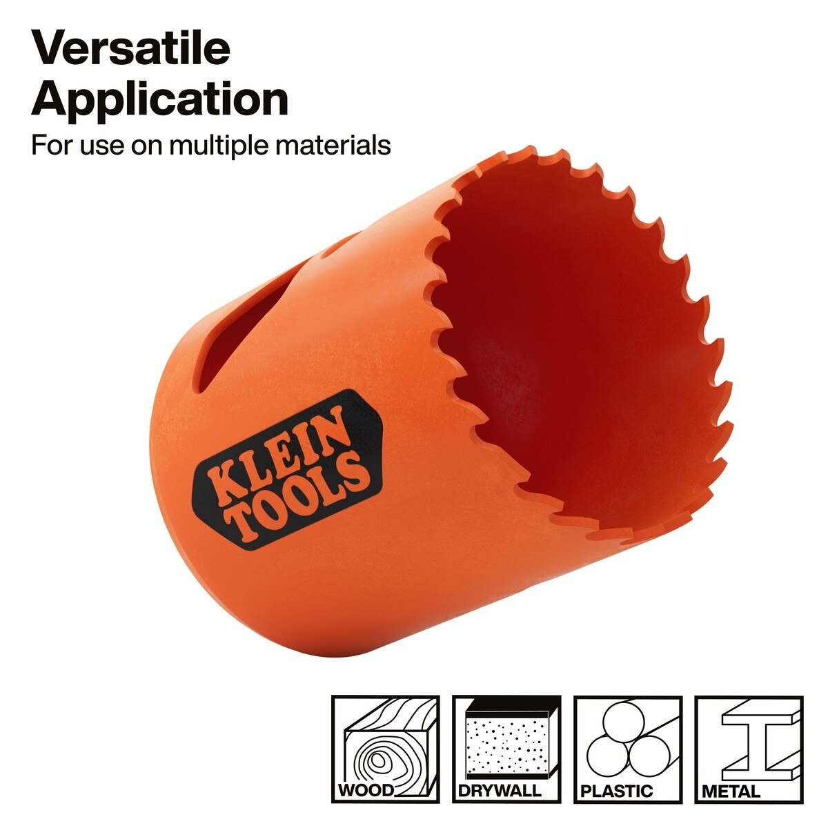 Klein 31021 2-1/4" Bi-Metal Hole Saw for Cutting Steel, Drywall, Wood and Plastic - 2