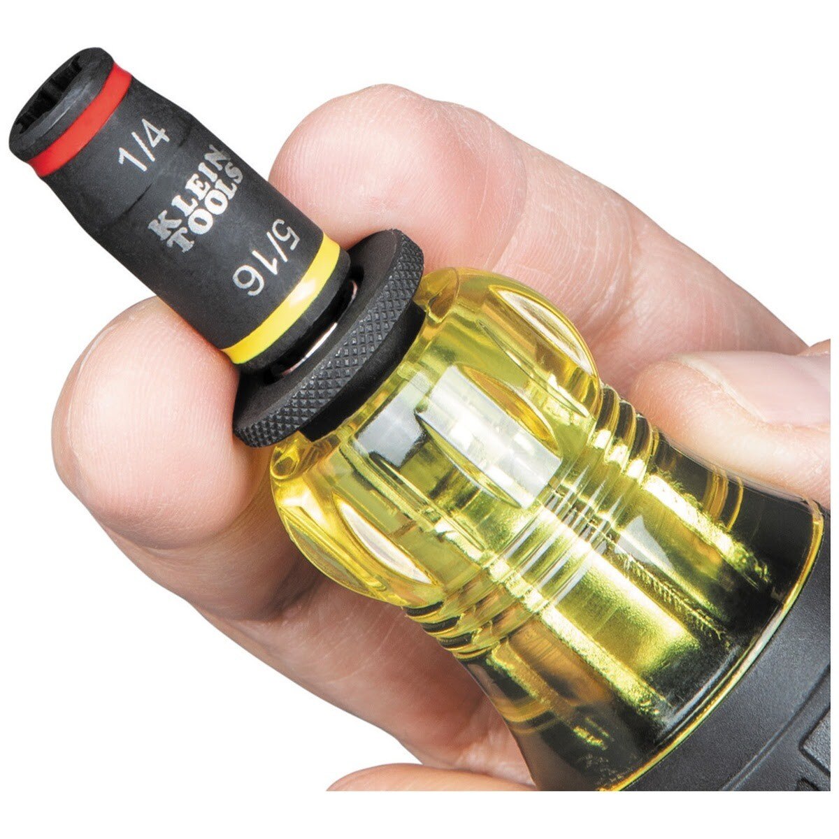 Klein 32304 14-in-1 HVAC Adjustable-Length Impact Screwdriver with Flip Socket - 8