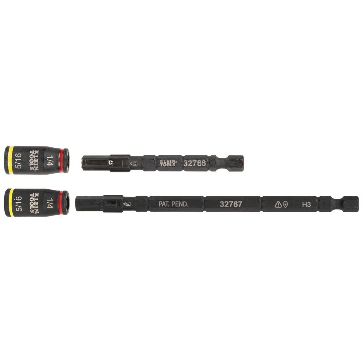 Klein 32768 3-in-1 Impact Flip Socket Set, 1/4 in. and 5/16 in. (2 Piece) - 6
