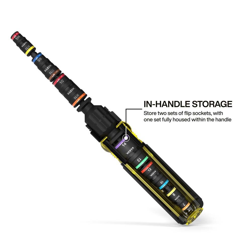 Klein 32914HD 14-in-1 Impact Rated Flip Socket Set - 3