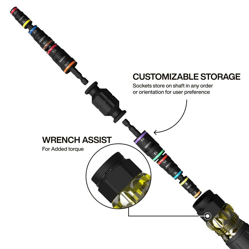 Klein 32914HD 14-in-1 Impact Rated Flip Socket Set - 4