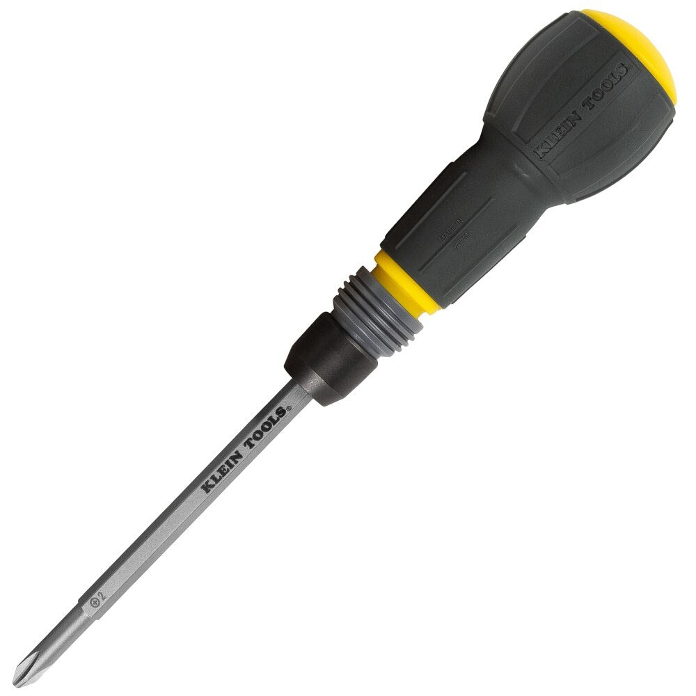 Klein 32960A Fastbit Tru-Grip Screwdriver with Quick-Release Collar, #2 Phillips & 6 mm Slotted Tips